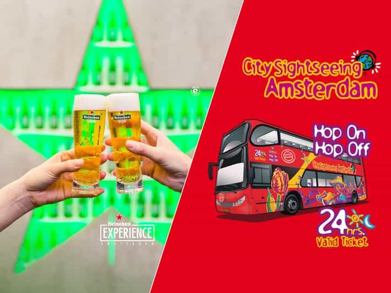 Billet Amsterdam : visite en bus à arrêts multiples et Heineken Experience