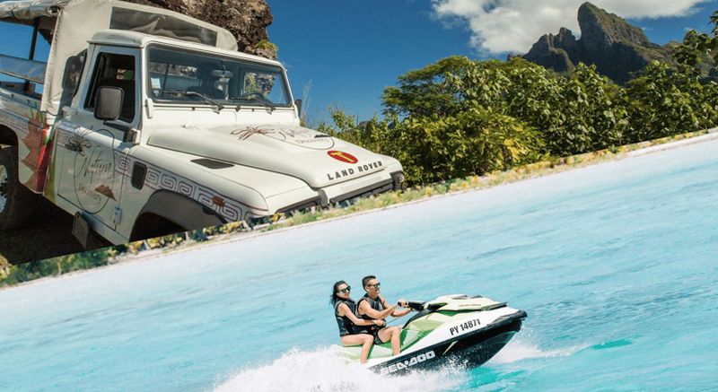 Billet Journée Aventure à Bora Bora : 4X4 et Jet Ski avec Déjeuner