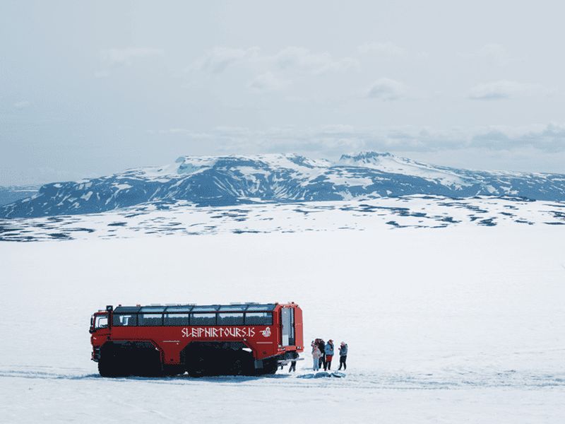 Billet Gullfoss : Tour du glacier Langjökull en camion monstre Sleipnir