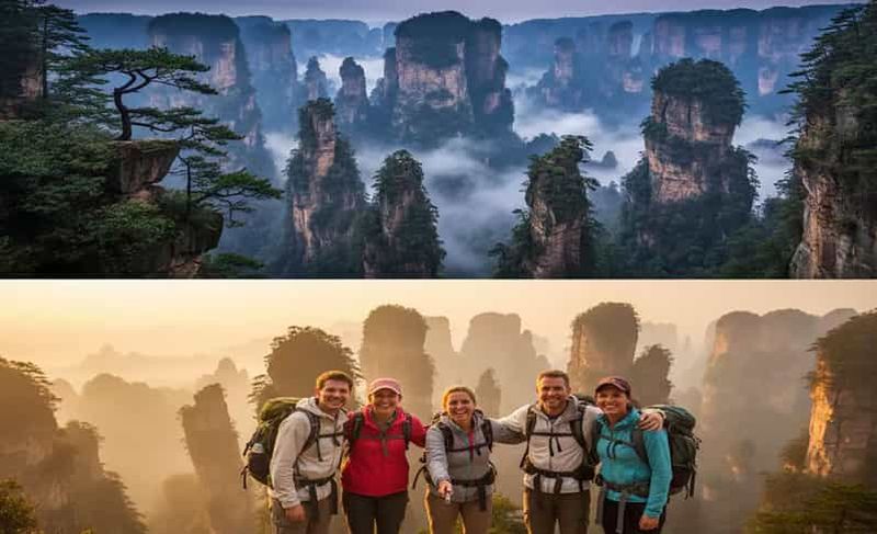 Billet Excursion de groupe de 1 à 2 jours : Avatar, Montagne Tianmen et Pont de verre