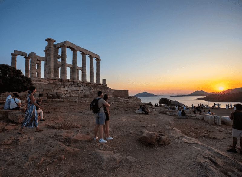 Billet Athènes : Cap Sounion et temple de Poséidon au coucher du soleil