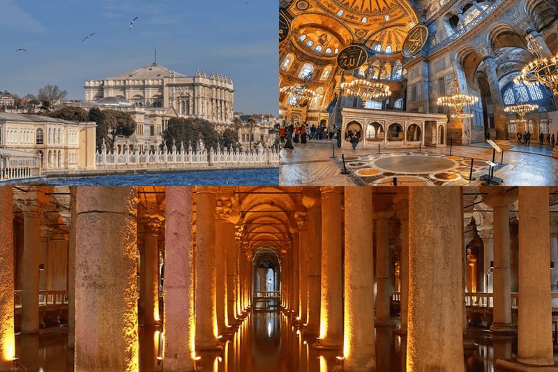 Billet Billet combiné Sainte-Sophie-Palais de Dolmabahçe-Citerne Basilique