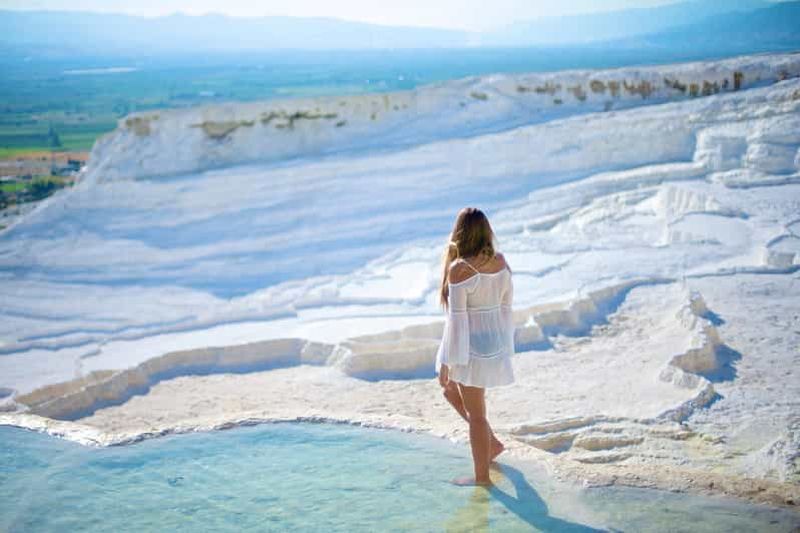 Billet Au départ d'Antalya ou de Kemer : excursion d'une journée à Pamukkale et Hiérapolis