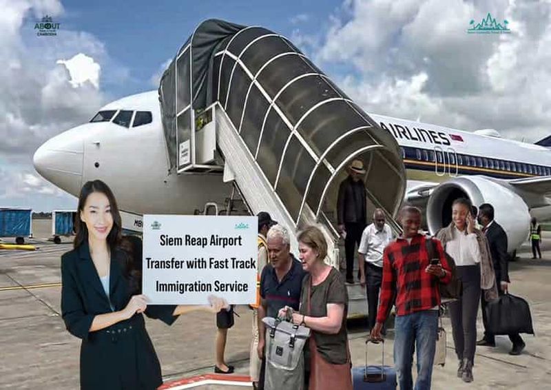 Billet Transfert aéroport de Siem Reap et service d'immigration accéléré