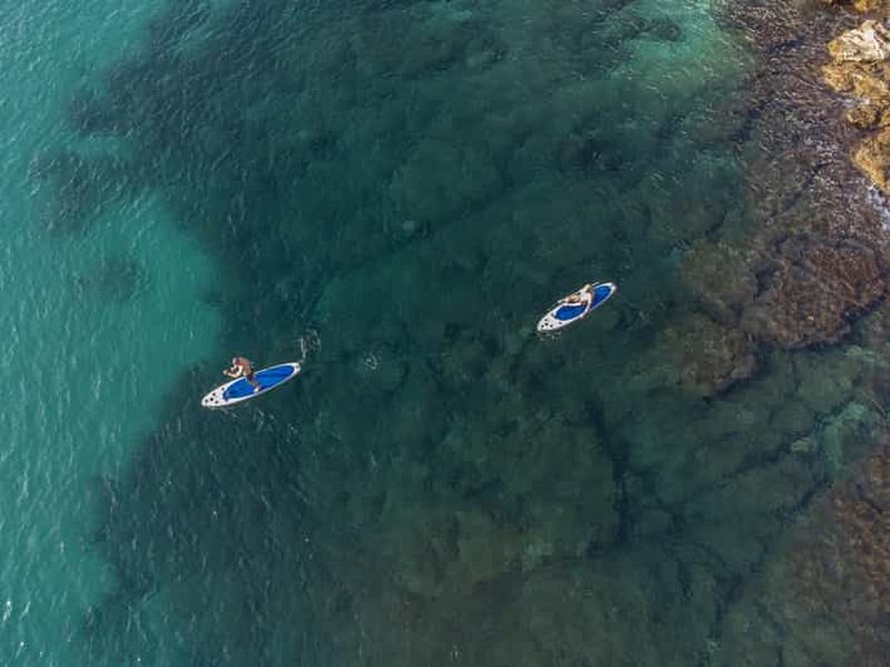 Billet Paddleboard au coucher du soleil depuis l'île de Lokrum à Dubrovnik