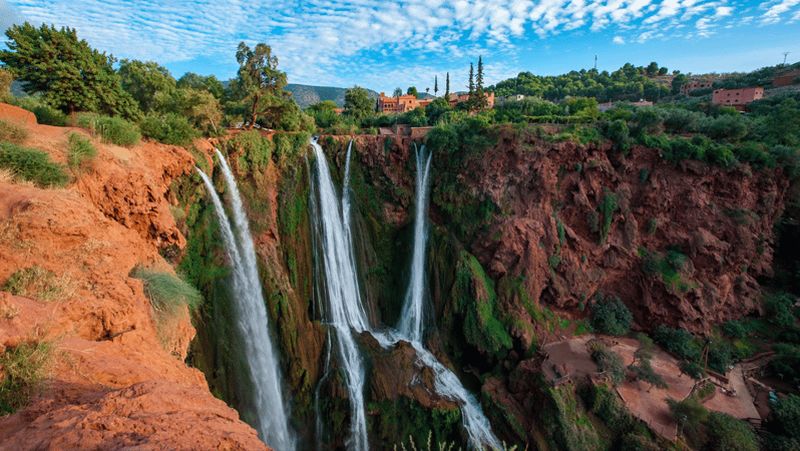 Billet Depuis Marrakech : visite guidée des cascades d'Ouzoud avec sortie en bateau