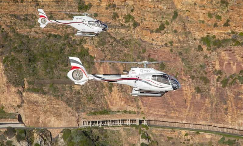 Billet Le Cap : vol en hélicoptère au-dessus de 2 océans avec billet pour une sortie en bateau