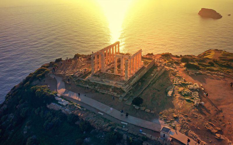 Billet Visite guidée du Cap Sounion et du Temple de Poséidon au coucher du soleil