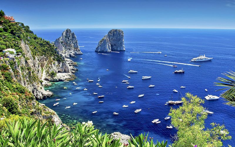 Billet Au départ de Naples : Capri, Anacapri et la Grotte Bleue avec déjeuner