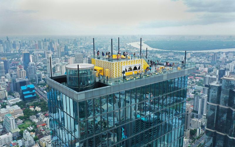 Billet [Entrée directe] Billets Mahanakhon SkyWalk + Skyverse avec repas et boissons