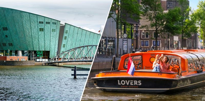 Billet Musée des sciences NEMO et croisière d'une heure sur les canaux d'Amsterdam