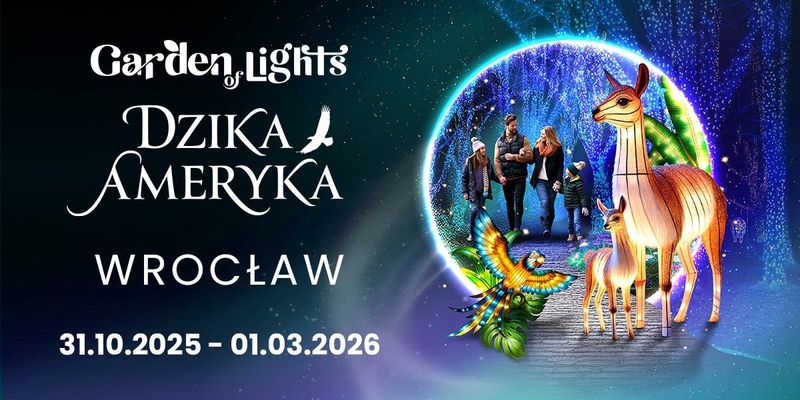 Billet Exposition "Wild America Garden of Lights" au zoo de Wrocław