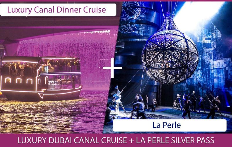 Billet Croisière de luxe sur les canaux de Dubaï et forfait La Perle Silver Pass