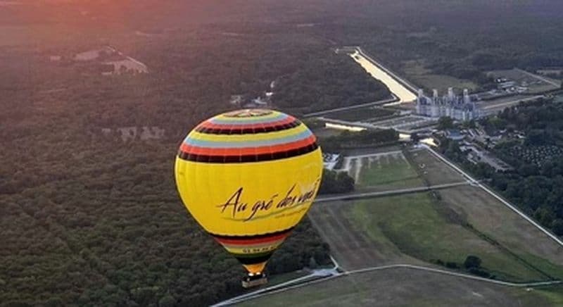 Vol en montgolfière près du château de Chambord