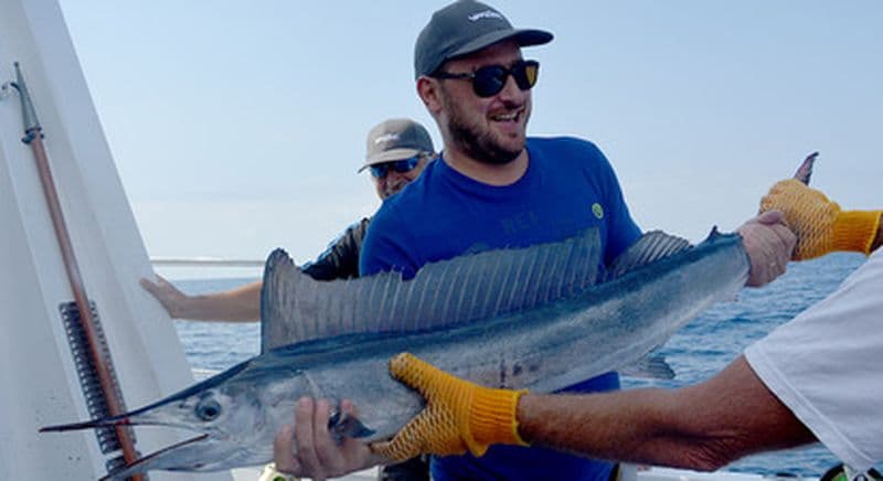 Pêche au gros en mer méditerranée près de Cannes