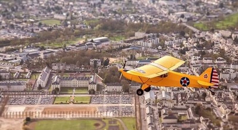 Baptême en ULM à Saumur dans la réplique d'un Piper