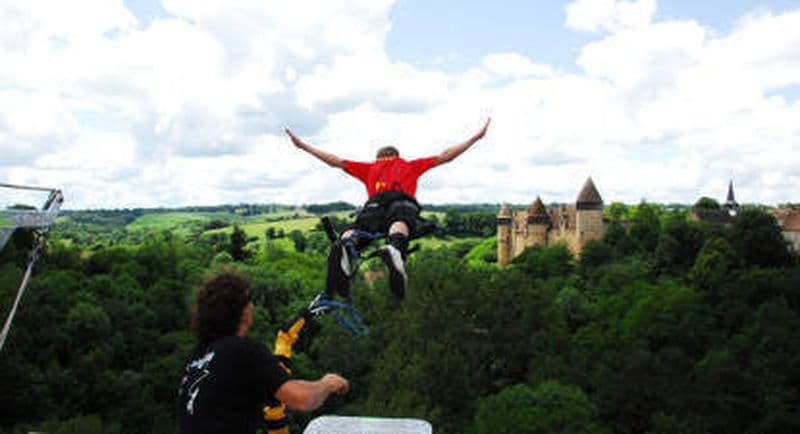 Saut à l'élastique au viaduc de Culan