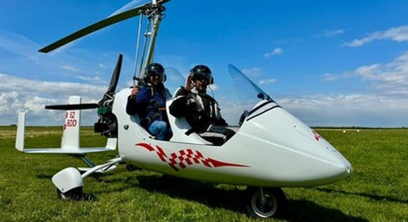 Baptême en ULM Autogire près d'Abbeville dans la baie de Somme