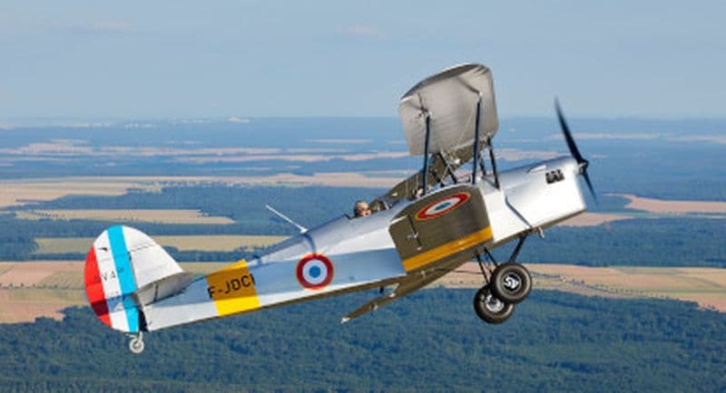 Baptême de l'air et initiation au pilotage d'avion léger bi-plan à Nancy