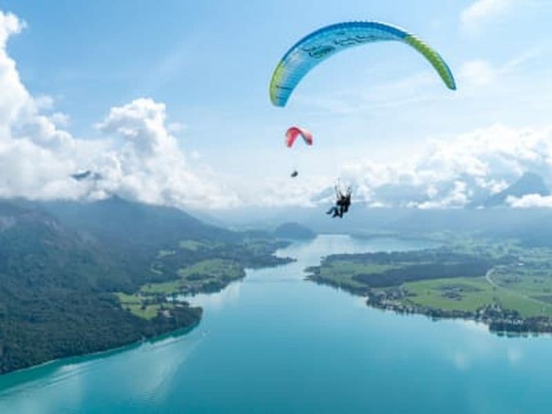 Vol en parapente en tandem au-dessus du lac Wolfgang, près de Salzbourg