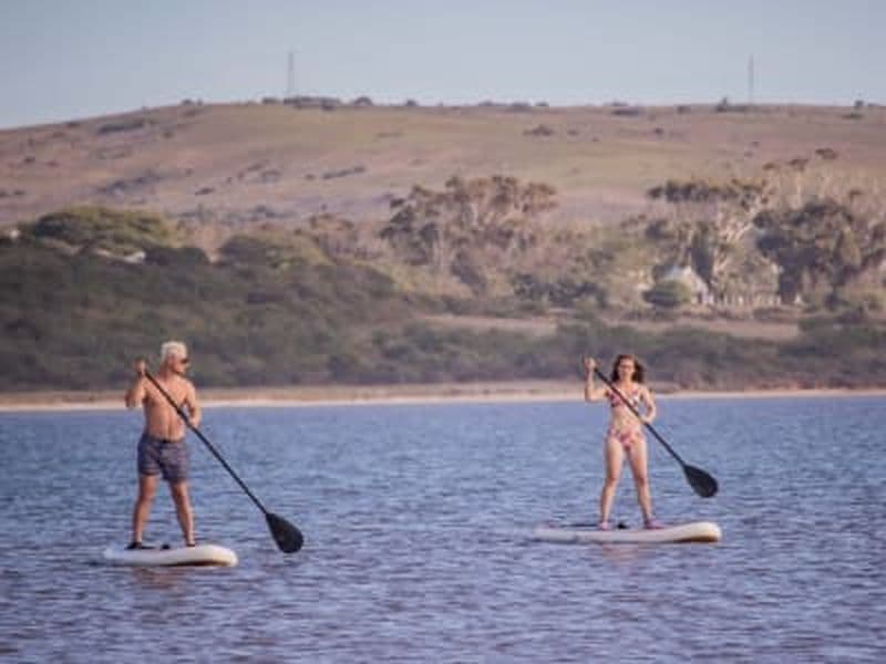 Location de stand up paddle dans la lagune de Kabeljous à Jeffreys Bay