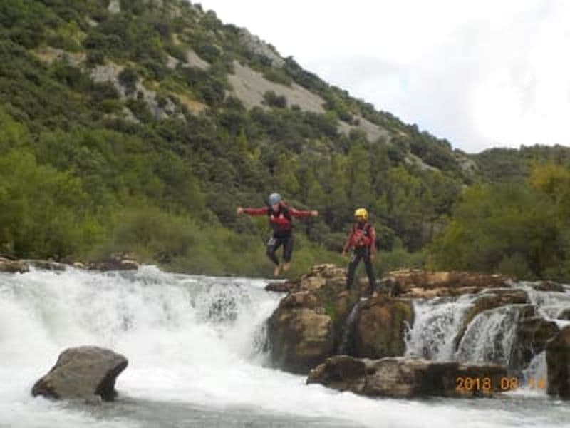 Canyoning dans le canyon du Diable, Parc National des Cévennes