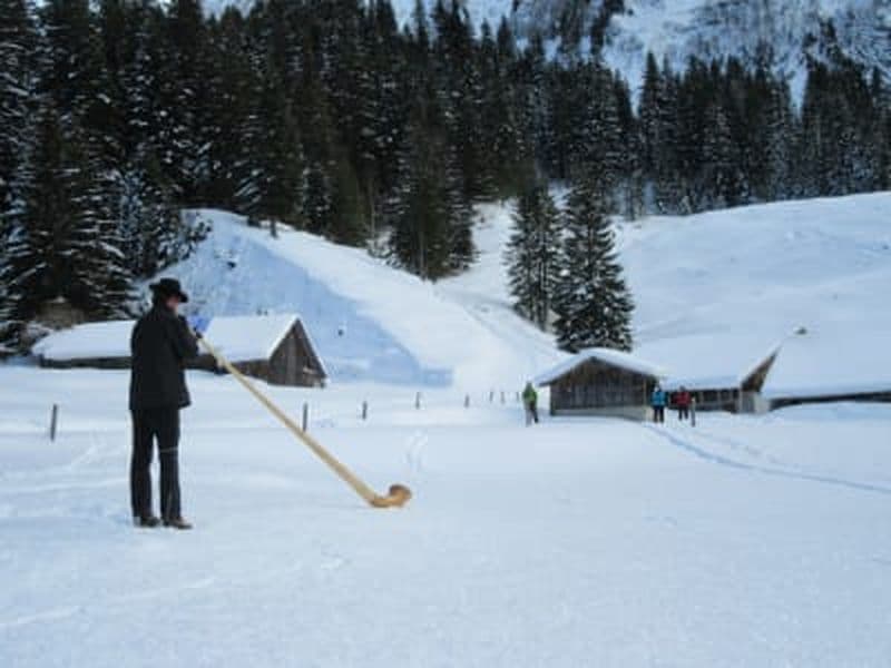 Randonnée en raquettes au Son du Cor des Alpes à Morzine, Portes du Soleil