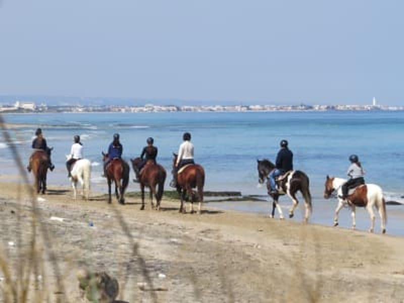 Randonnée à cheval à Ostuni, près de Bari, dans les Pouilles