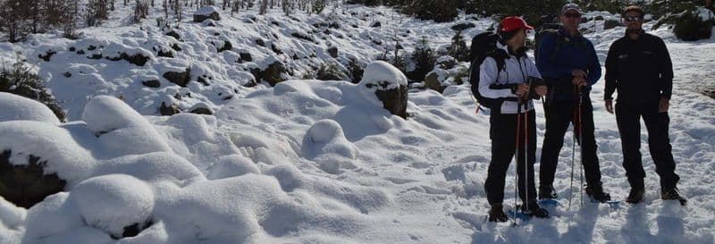 Balade en raquettes à neige dans le Cajón del Maipo