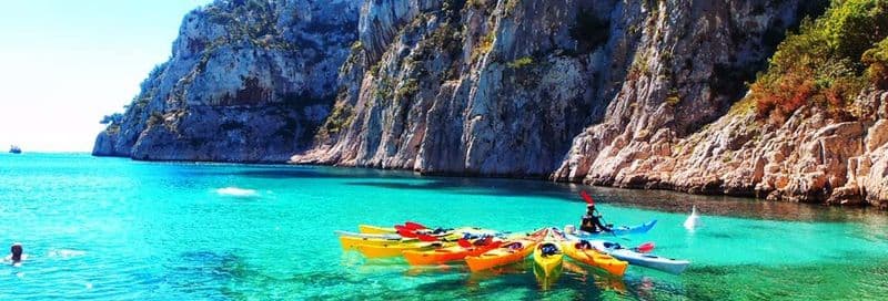 Balade en kayak dans le parc national des Calanques