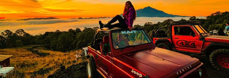 Balade en 4x4 au Mont Batur au lever du soleil