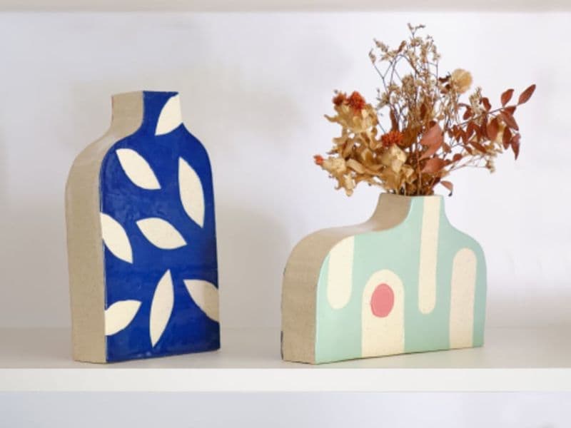 Atelier céramique vase plat à Mérignac (33)