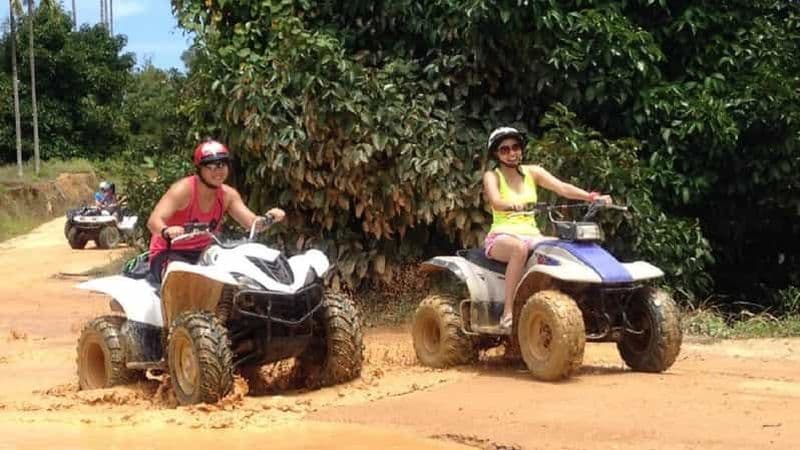 Ko Samui : Excursion en quad pour débutants aux chutes d'eau (1 chauffeur)