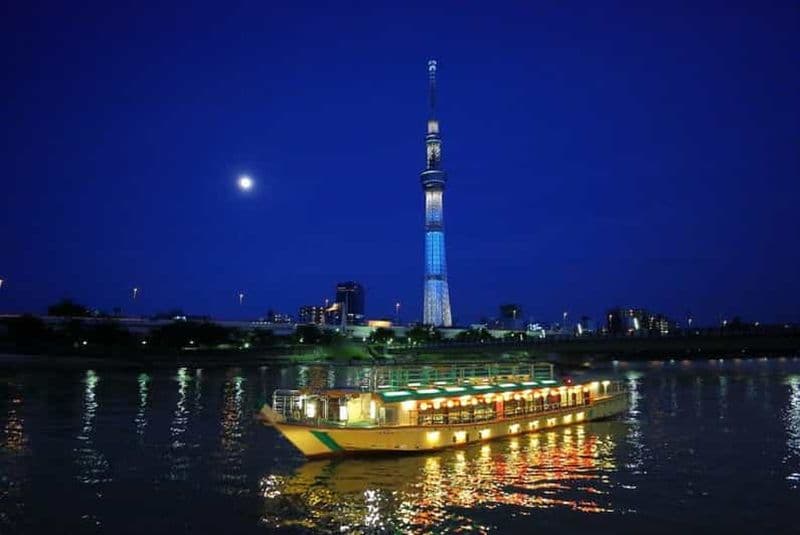 Baie de Tokyo : dîner-croisière traditionnelle japonaise en yakatabune