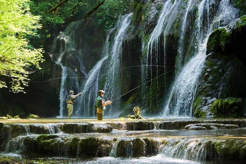 cours de pêche à la mouche dans le Jura