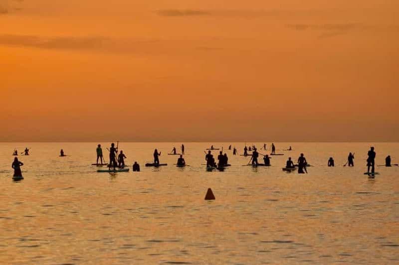 Billet Barcelone : Paddleboard à l'aube. Inclus : professeur, photos, matériel.