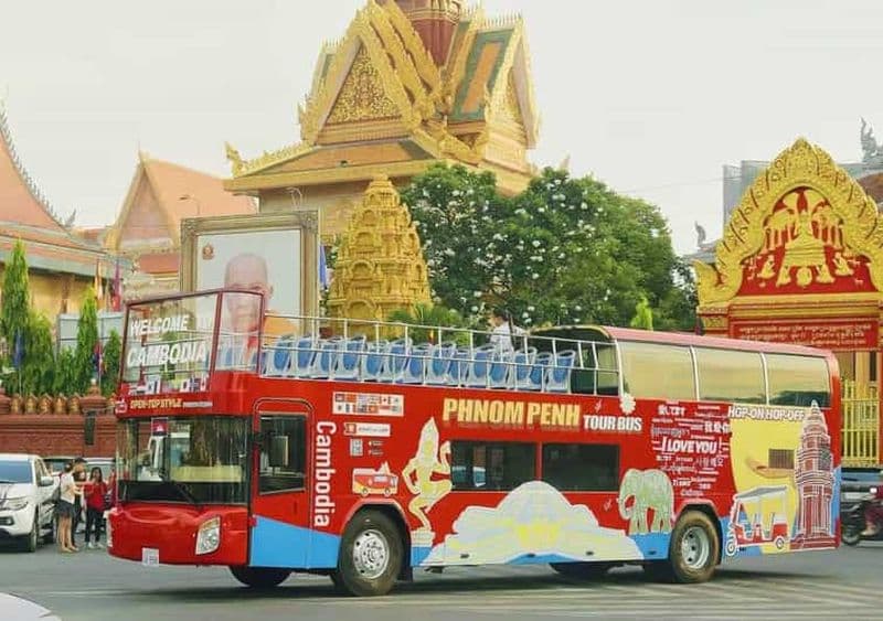 Billet Phnom Penh : billet pour le bus à arrêts multiples et croisière gratuite sur le Mékong