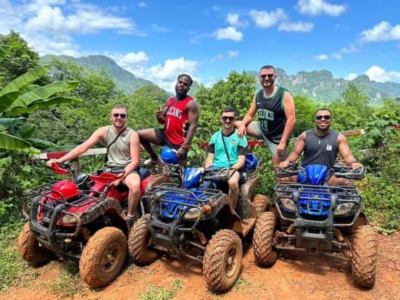Krabi : demi-journée de kayak au lagon bleu de Klong Srakaew et quad