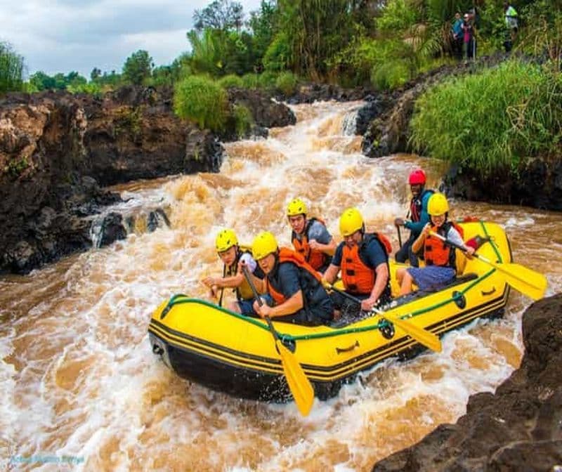 Nairobi : Excursion d'une journée en rafting en eaux vives et en tyrolienne