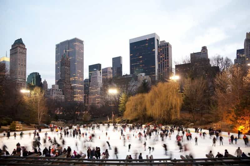 New York : patinage sur glace à la patinoire Wollman avec location de patins