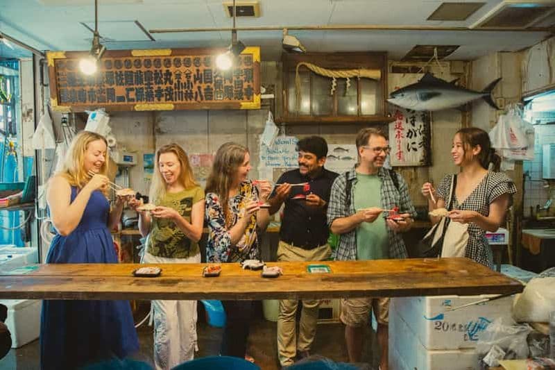 Tokyo : visite du marché aux poissons de Tsukiji avec dégustation de sashimi frais