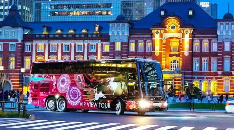 Tokyo : Visite en bus à ciel ouvert avec les illuminations de Noël