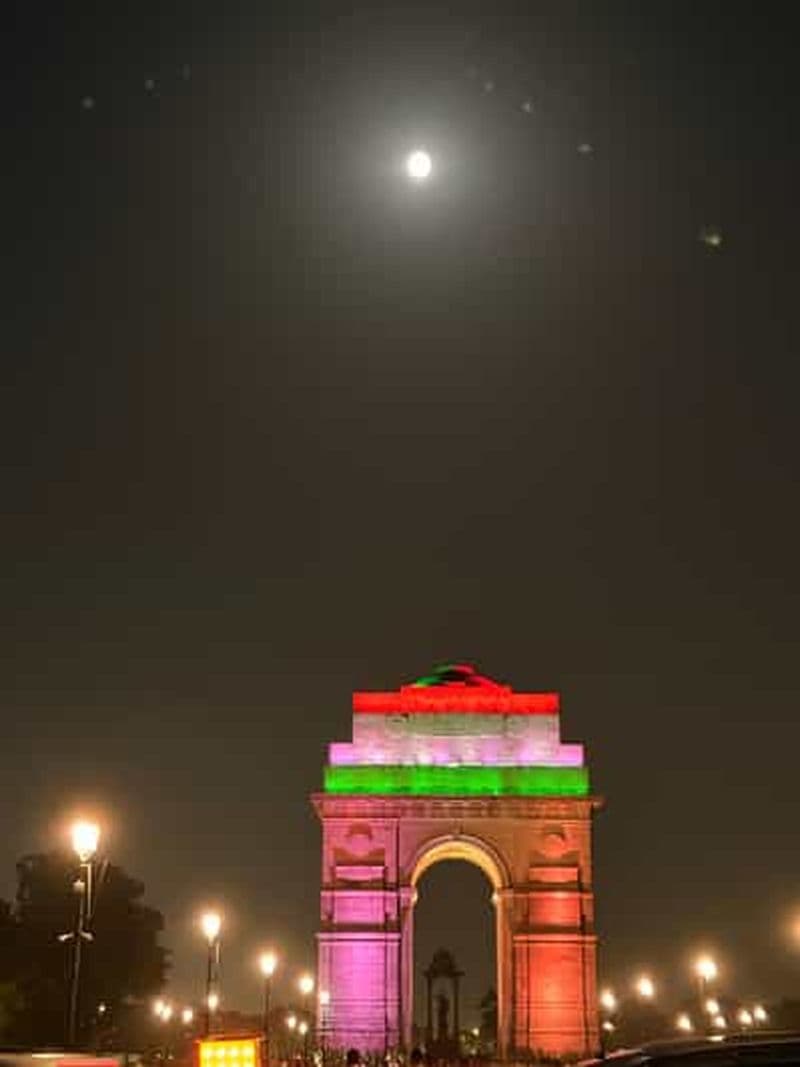 Delhi : visite de nuit avec la porte de l'Inde et Connaught Place