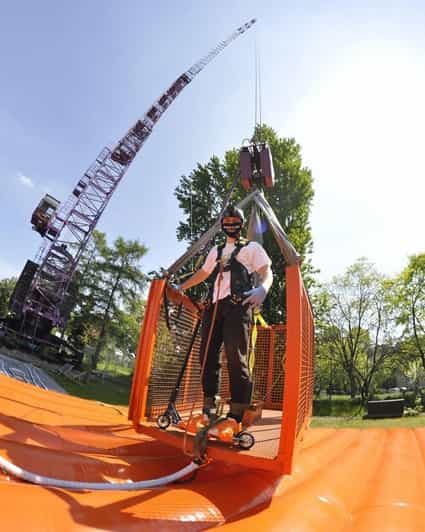 Cracovie : saut à l'élastique depuis une grue avec photos en option
