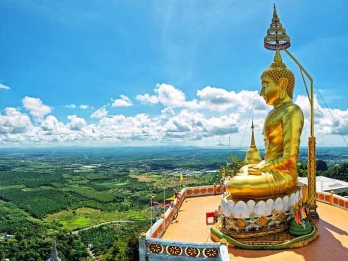 Billet Krabi : Visite du temple de la grotte du tigre en taxi Tuk Tuk privé