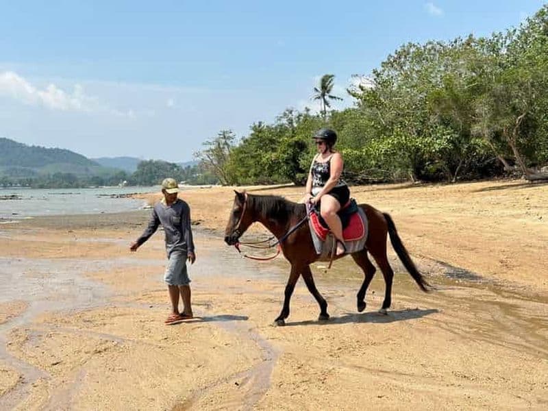 Krabi : Excursion d'une journée en kayak et à cheval au Crystal Lagoon