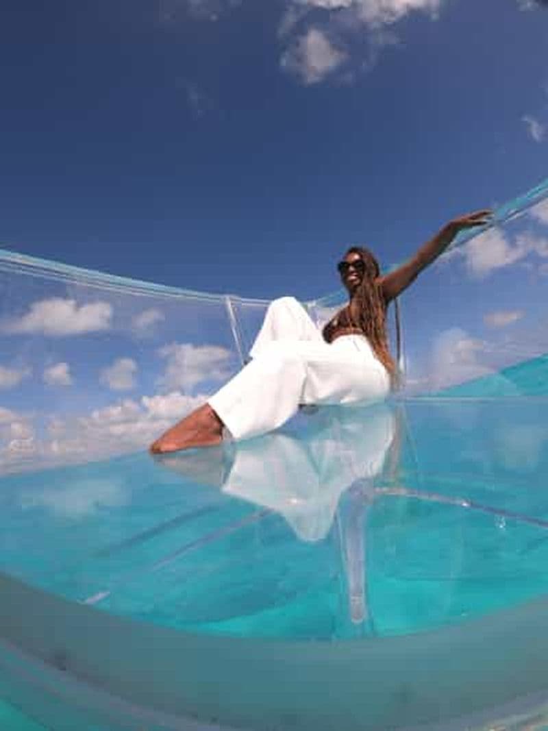 Cancun : Excursion en ClearBoat avec bière et eau en bouteille