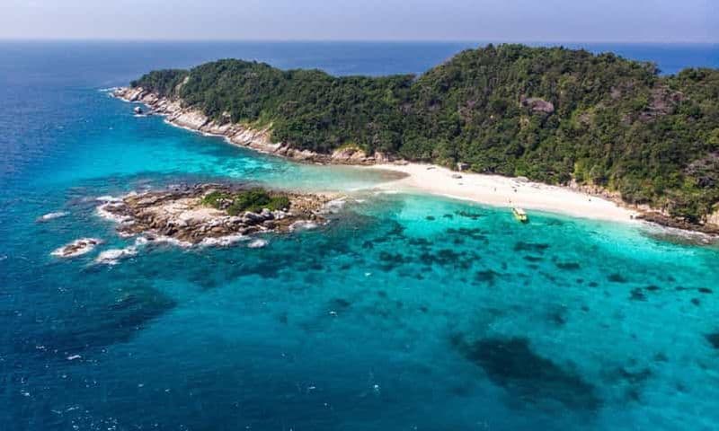 Phuket : Île de Raya Noi avec observation des dauphins en bateau rapide