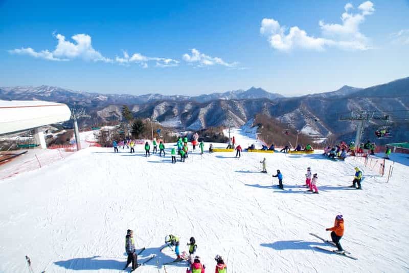 Séoul : ski à Gangchon avec excursion d'une journée à l'île de Nami