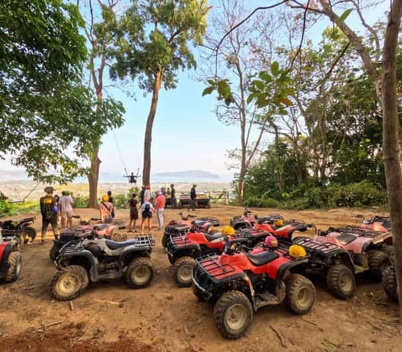 Phuket : Aventure panoramique en VTT et tyrolienne